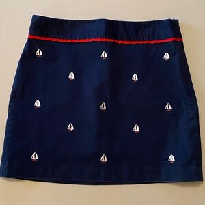 Vineyard Vines Nautical Sailboat Embroidered Navy Skirt Summer Preppy Women 4